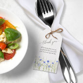 Blue Wildflower Wedding Guest Favor Bag Cadeaulabel