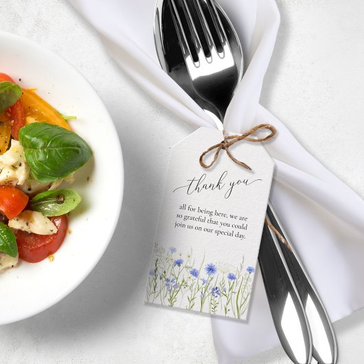 Blue Wildflower Wedding Guest Favor Bag Cadeaulabel