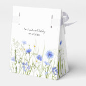 Blue Wildflower Wedding Guest Welkom Bedankdoosjes (Achterkant)