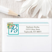 Blue Wildflower Wedding Return Label (Insitu)