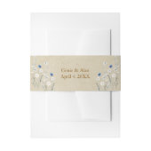 Blue Wildflower Wedding Uitnodigingen Wikkel (Voorkant Voorbeeld)