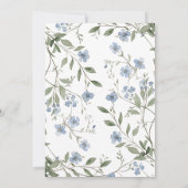 Blue Wildflowers Afstudeerfeest Kaart (Achterkant)