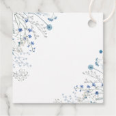 blue wildflowers Baptism Bedankjes Labels (Achterkant)