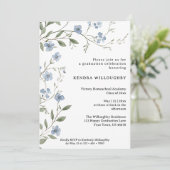 Blue Wildflowers Foto Homeschool Afstuderen Kaart (Staand voorkant)