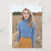 Blue Wildflowers Foto Homeschool Afstuderen Kaart (Achterkant)