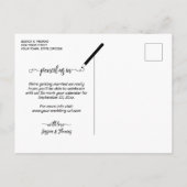 Blue Wildflowers Photo & Calendar Save the Date Aankondigingskaart (Achterkant)