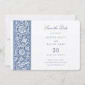 Blue William Morris Bewaar de datum Kaart (Voorkant)