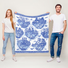 Blue Willow Animal Pagoda Aziatisch  Patroon