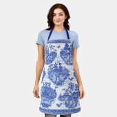 Blue Willow Animal Pagoda oosters Toile Schort (Gedragen)