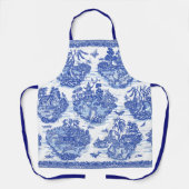 Blue Willow Animal Pagoda oosters Toile Schort (Voorkant)