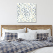 Blue Willow Bough (door William Morris) Canvas Afdruk (Insitu (Slaapkamer))