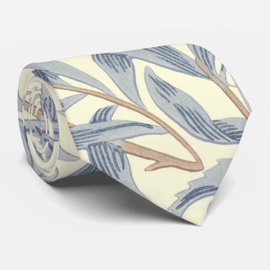 Blue Willow Bough (door William Morris) Stropdas (Opgerold)