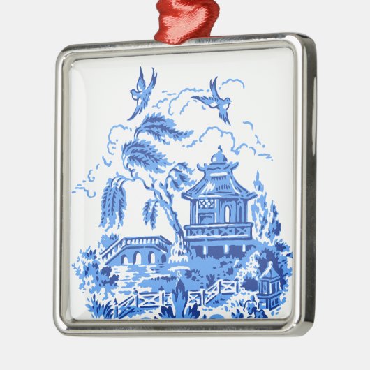 Blue Willow China Blue & White Ornament (Links)