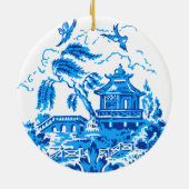 Blue Willow China Blue & White Ornament (Achterkant)