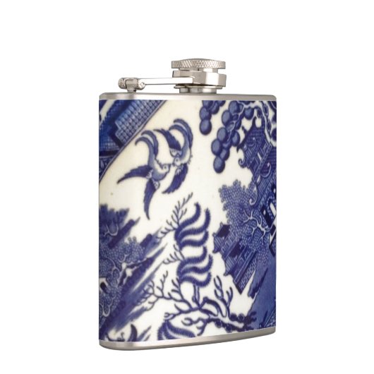 Blue Willow China Bord Pattern Design Oriental Heupfles (Rechts)