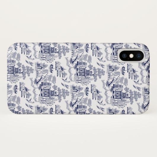 Blue Willow China Design Cell Case (Achterkant (horizontaal))