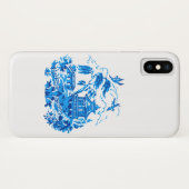 Blue Willow China Design Cell Case (Achterkant (horizontaal))
