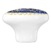 Blue Willow China Design Ceramic Cabinet Knob v3 Keramische Knop (Zijkant)