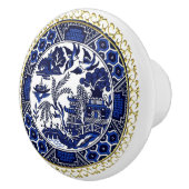 Blue Willow China Design Ceramic Cabinet Knob v3 Keramische Knop (Rechts)