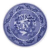 Blue Willow China Design Ceramic Cabinet Knob v4 Keramische Knop (Voorkant)