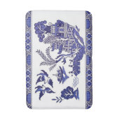 Blue Willow China Design Kitchen Rug Bath Mat (Voorkant Verticaal)