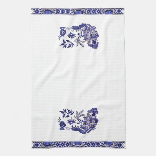 Blue Willow China Design Kitchen Towel Theedoek (Verticaal)