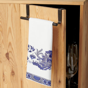 Blue Willow China Design Kitchen Towel Theedoek
