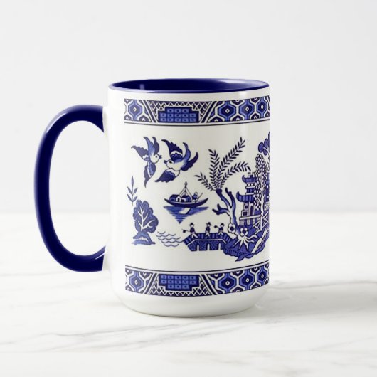 Blue Willow China Design Mok (Links)