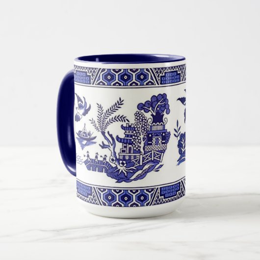 Blue Willow China Design Mok (Voorkant links)