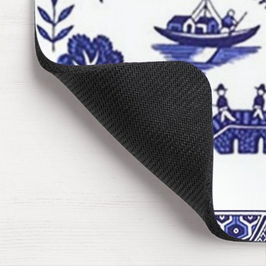 Blue Willow China Design Muismat (Hoek)