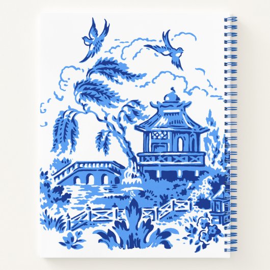 Blue Willow China Design Sketchbook notebook Notitieboek (Achterkant)