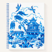 Blue Willow China Design Sketchbook notebook Notitieboek (Voorkant)