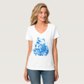Blue Willow China Design T-shirt (Voorkant volledig)