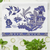 Blue Willow China Design Theedoek (Gevouwen)