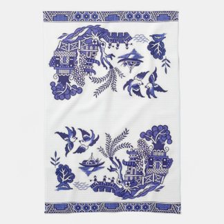 Blue Willow China Design Theedoek