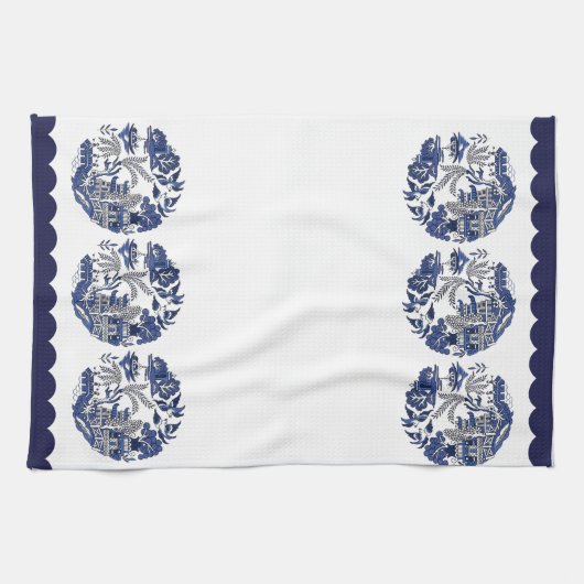 Blue Willow China Design Theedoek (Horizontaal)