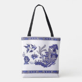 Blue Willow China Design Tote Bag (Achterkant)
