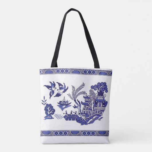 Blue Willow China Design Tote Bag (Achterkant)