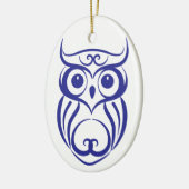 Blue Willow China Style Owl Ornament (Links)