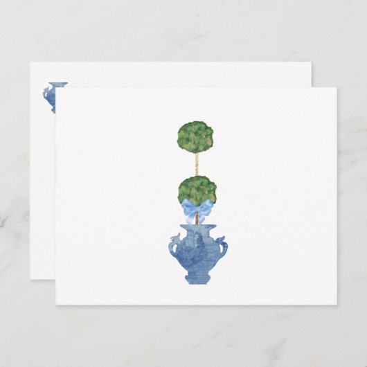 Blue Willow Chinoiserie Ginger Jars Bedankkaart (Voorkant / Achterkant)