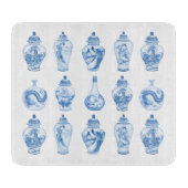 Blue Willow Chinoiserie Ginger Jars China Snijplank (Voorkant)