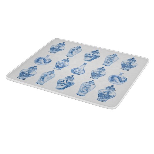 Blue Willow Chinoiserie Ginger Jars China Snijplank (Hoek)