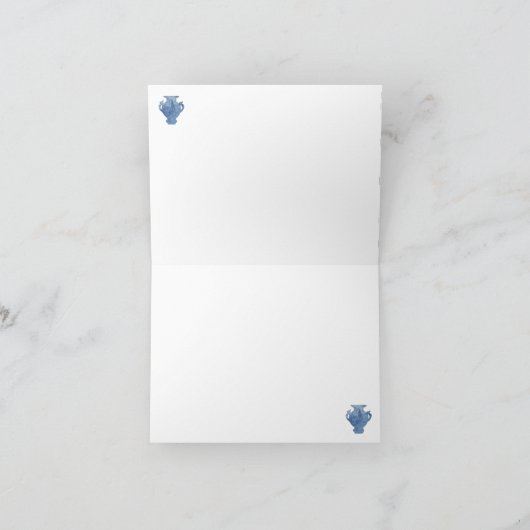 Blue Willow Chinoiserie Leopard Ginger Jars Bedankkaart (Binnen)