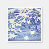 Blue Willow Cocktail servetten zullen je trots mak (Voorkant)