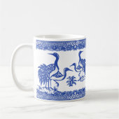 Blue Willow Cranes Bird Traditional Chinoiserie Koffiemok (Links)
