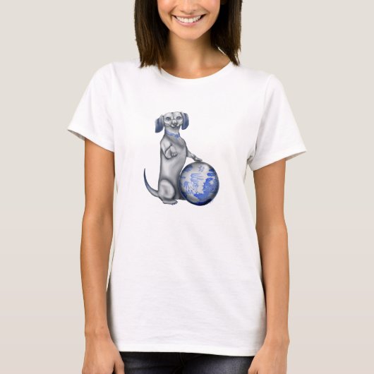 Blue Willow Dachshund Shirt (Voorkant)