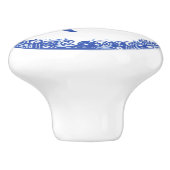 Blue Willow Design Floral Phoenix Birds Whimsical Keramische Knop (Zijkant)