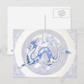 Blue Willow Dragon Briefkaart (Voorkant / Achterkant)