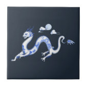 Blue Willow Dragon Tile Tegeltje (Voorkant)