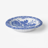 Blue Willow Fox Island Asian Temple Garden Crackle Papieren Kommen (Gebogen)